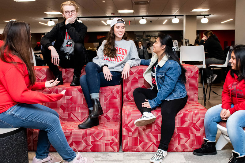 Students hanging out at HSC